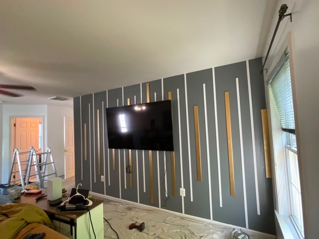 Interior painting accent wall