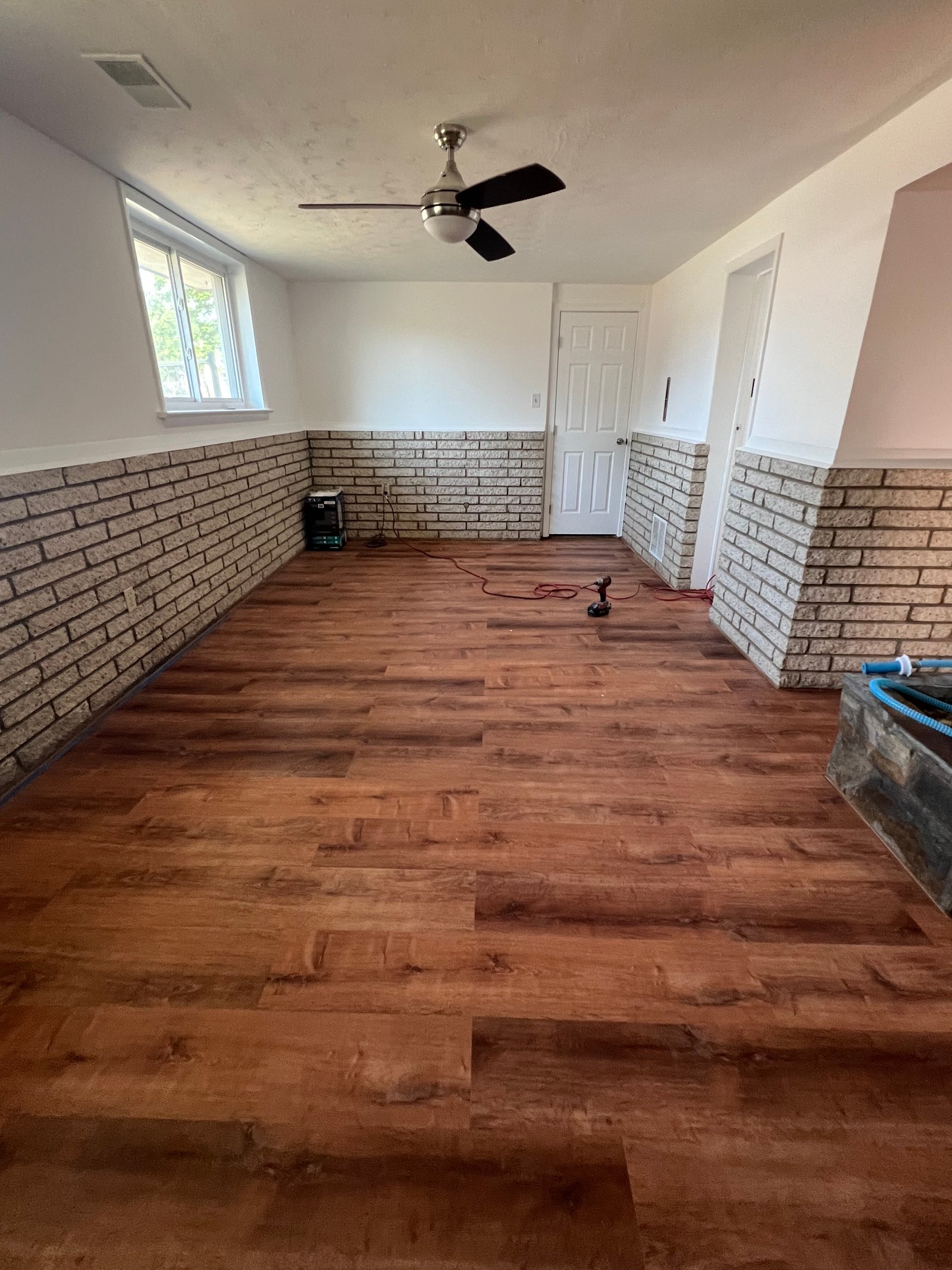 Finished interior remodeling project